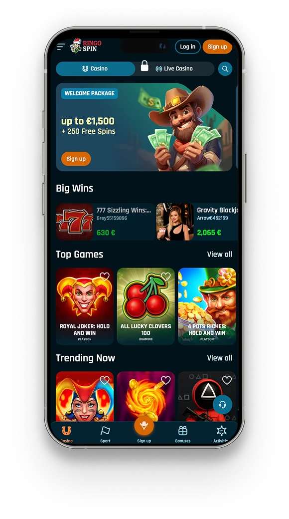 ringospin mobile app